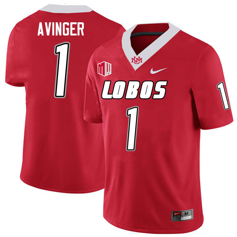 Noah Avinger UNM Lobos Jersey,New Mexico Lobos Football Jersey,Uniforms-Red